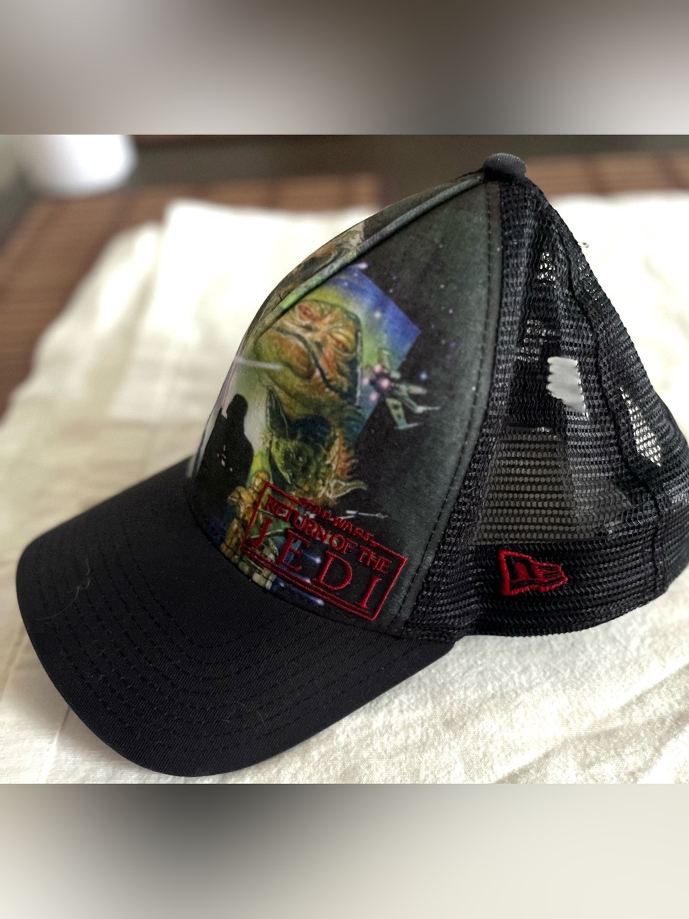 Star Wars Black Trucker Cap with Colorful Return of the Jedi Artwork